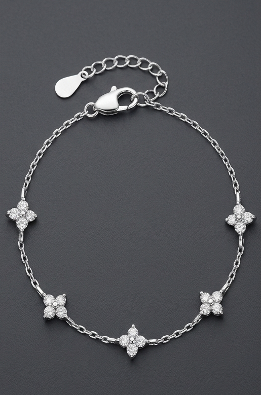 Four Leaf Charm Bracelet