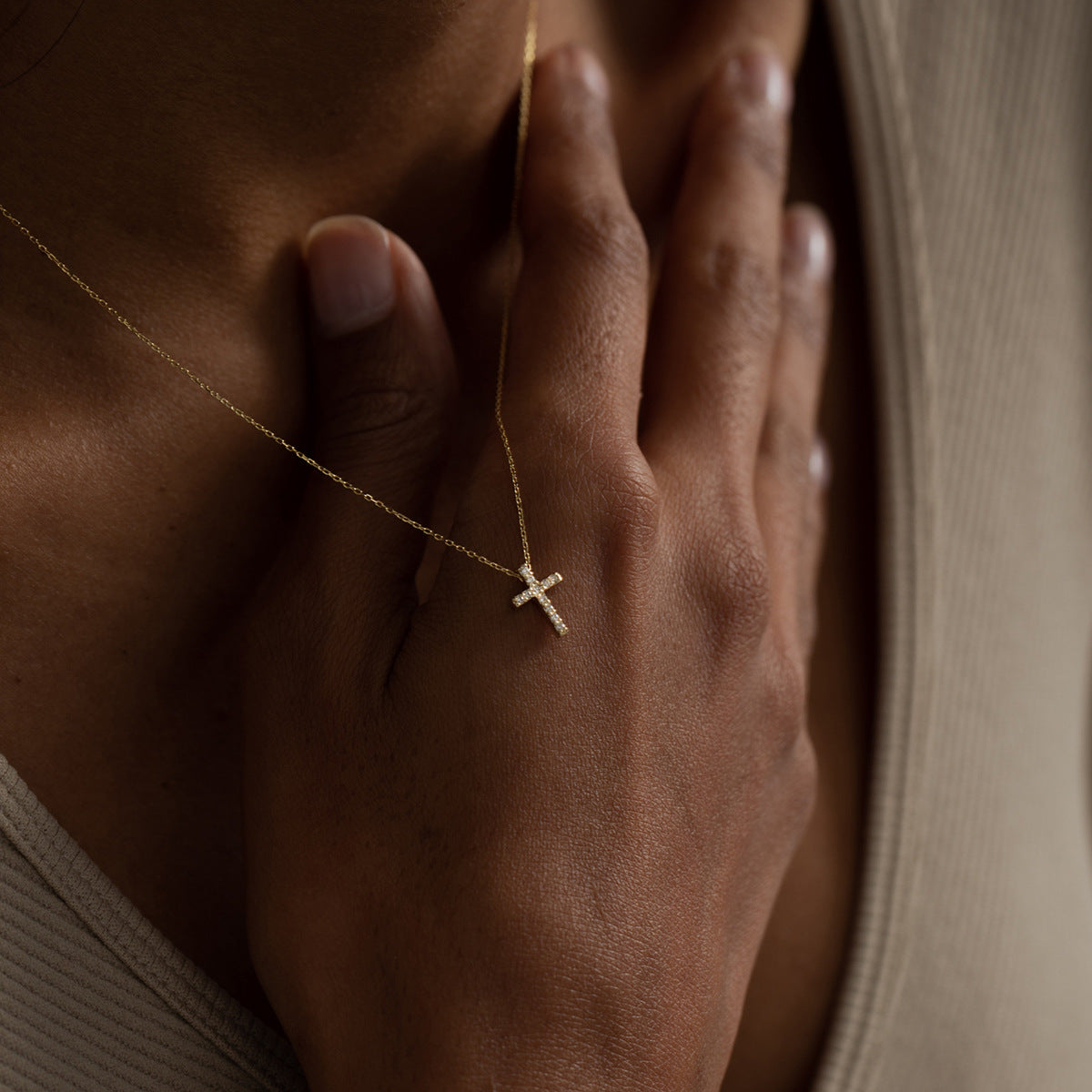 Gold Plated Cross Necklace