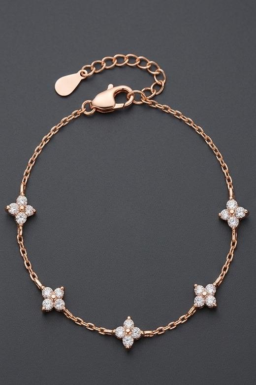 Four Leaf Charm Bracelet