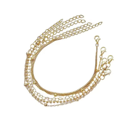 5 Pack Metal Bead Charm Bracelet