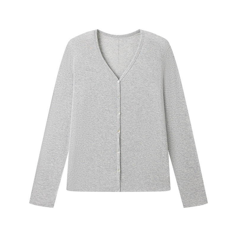 Lightweight Buttoned Long-Sleeved Top