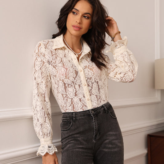 Elegant Floral Lace Blouse
