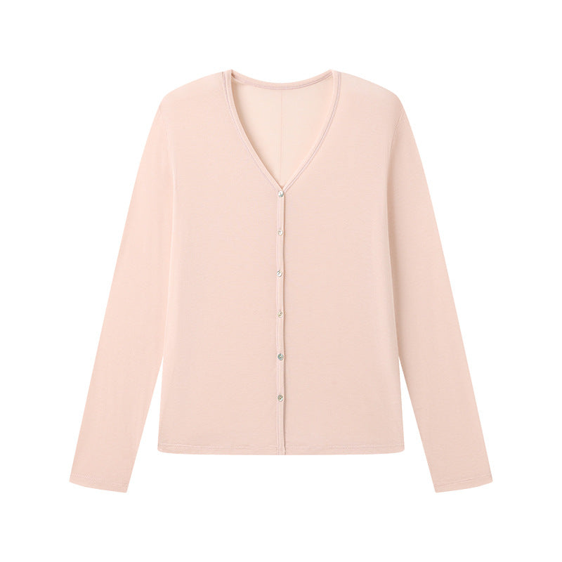 Lightweight Buttoned Long-Sleeved Top