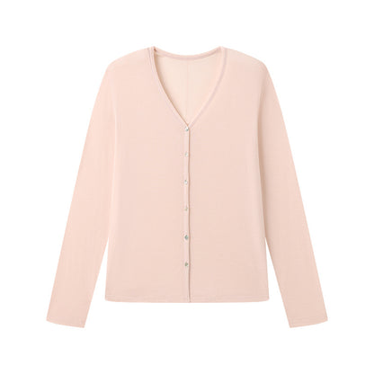 Lightweight Buttoned Long-Sleeved Top