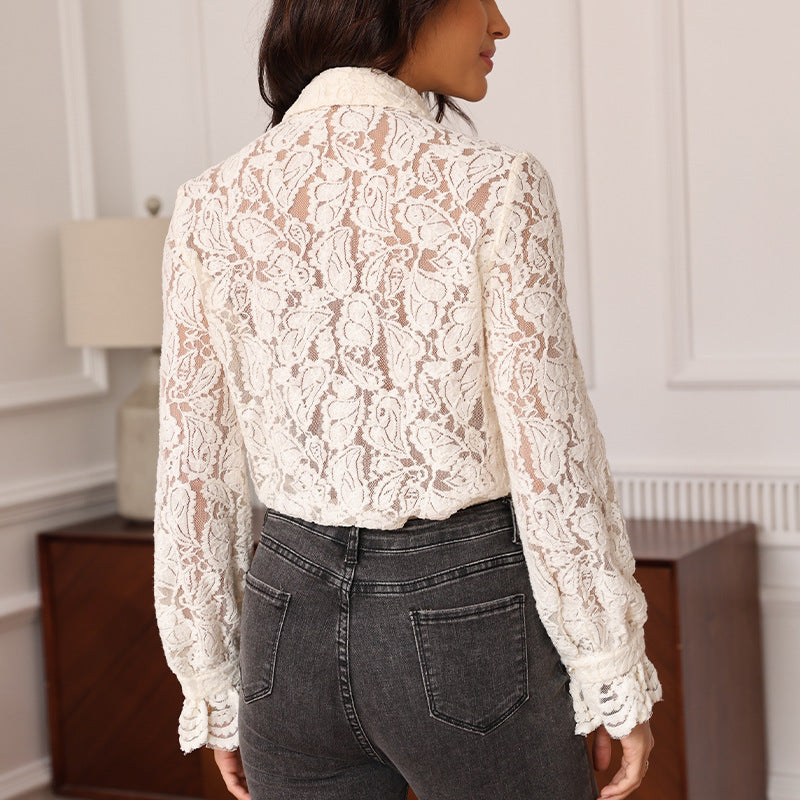 Elegant Floral Lace Blouse