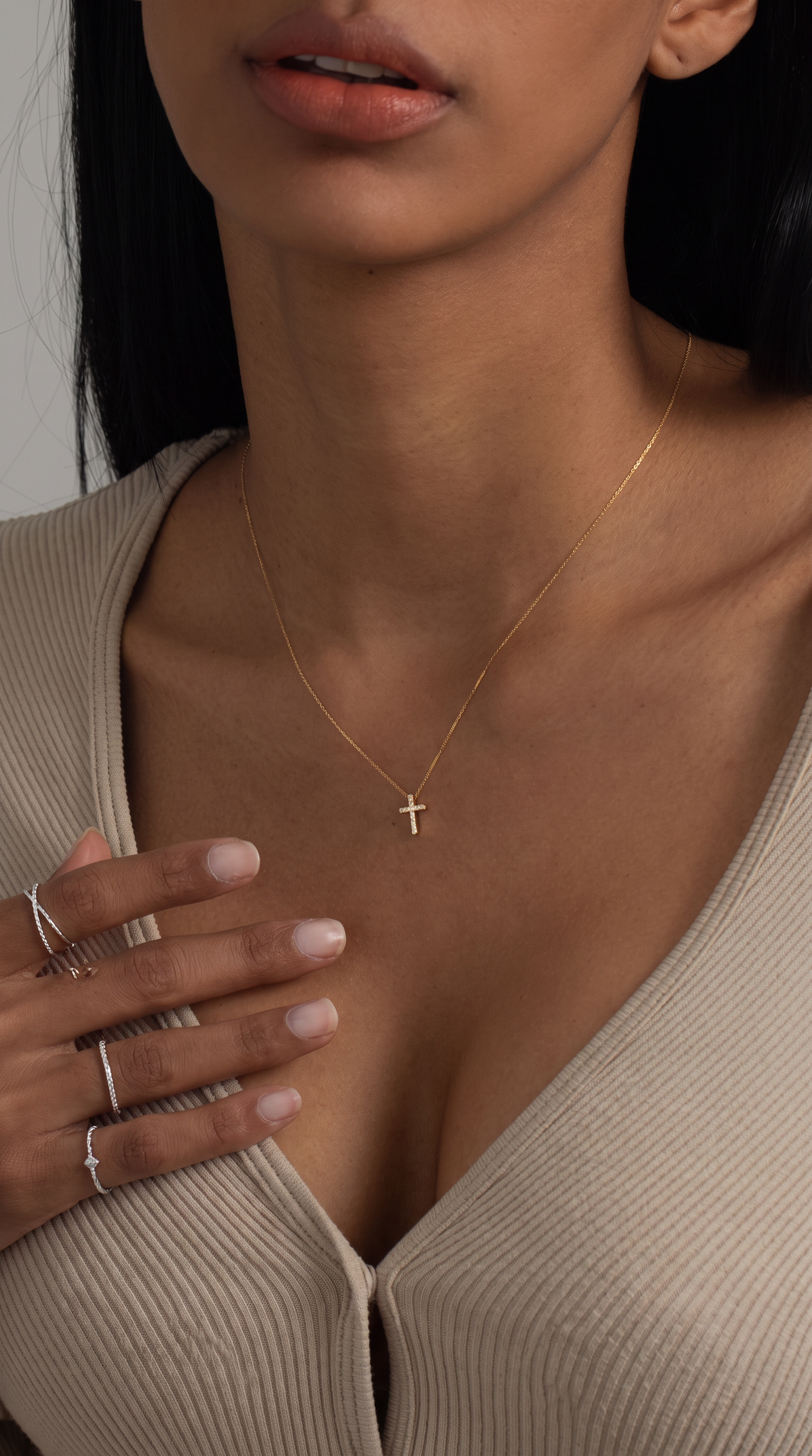 Gold Plated Cross Necklace