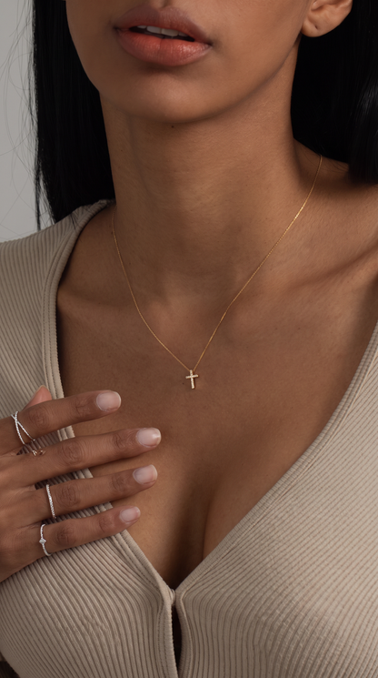Gold Plated Cross Necklace