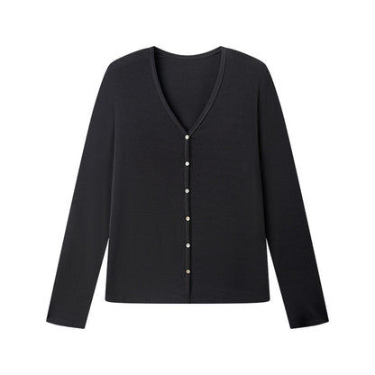 Lightweight Buttoned Long-Sleeved Top