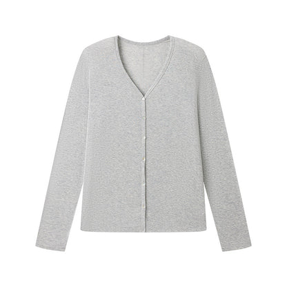 Lightweight Buttoned Long-Sleeved Top
