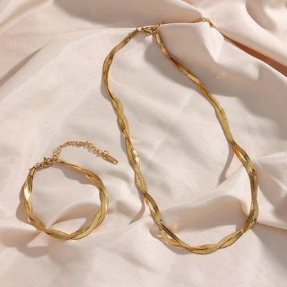 Twirled Snake Necklace & Bracelet
