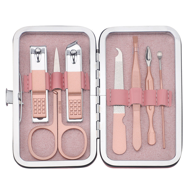 7-Piece Manicure Kit with Leather Case
