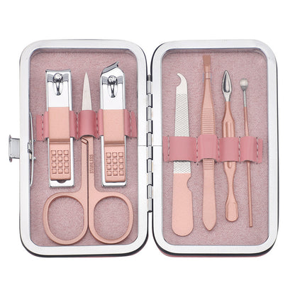 7-Piece Manicure Kit with Leather Case