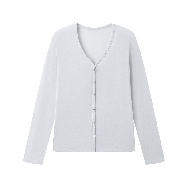 Lightweight Buttoned Long-Sleeved Top