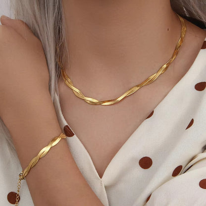 Twirled Snake Necklace & Bracelet
